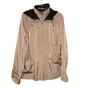 Mackintosh New England Tan Hooded Jacket Womens Medium Lightweight‎ Windbreaker